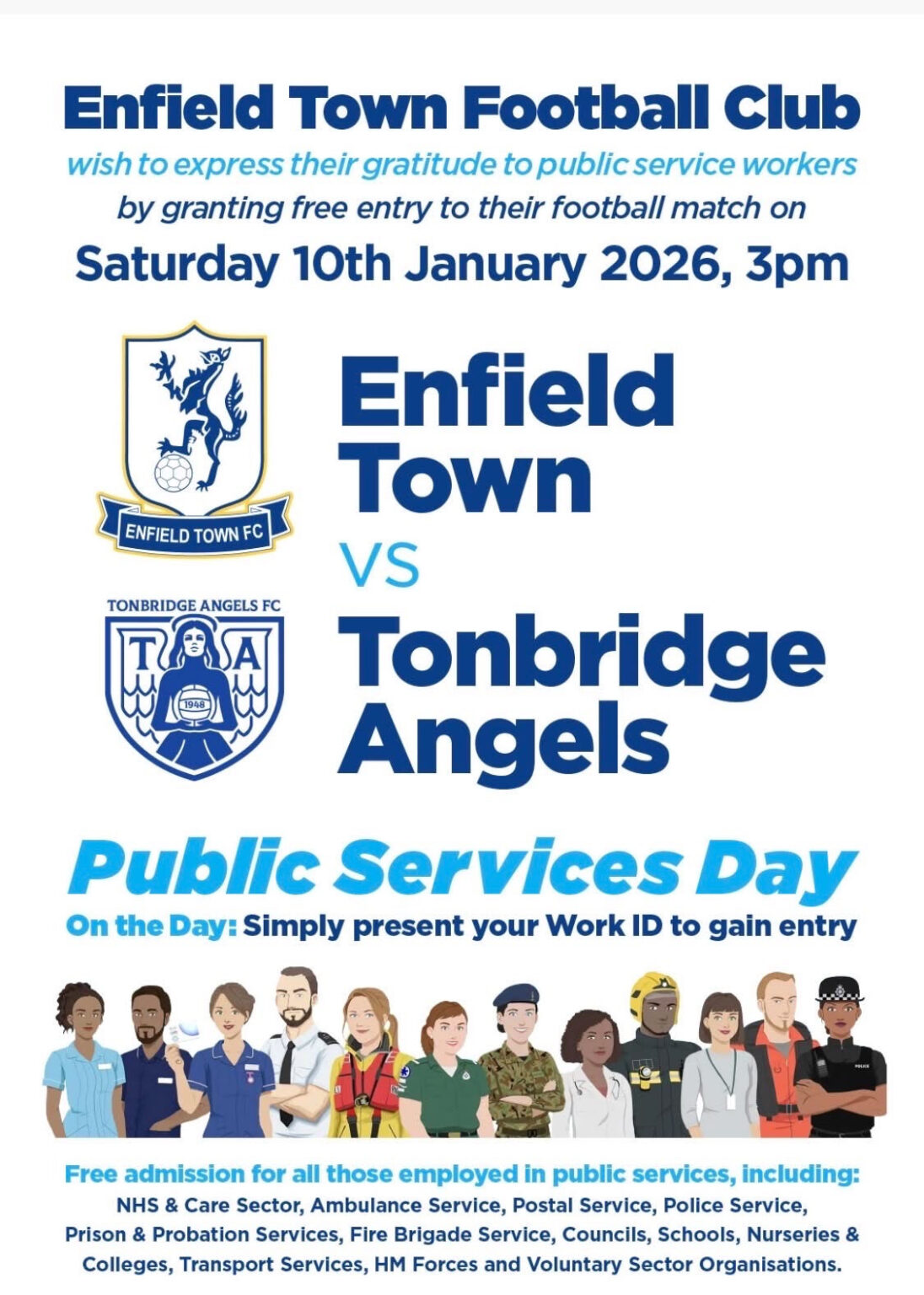 Enfield Town’s offer to public service workers